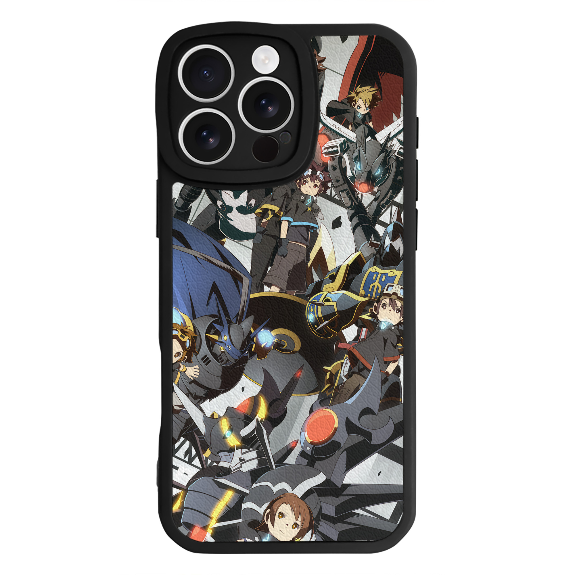 （画像用） Digimon デジタルモンスター/デジモン 【iPhone 16シリーズ対応】シリコンスマホケース（レザー調） 材質：シリコン